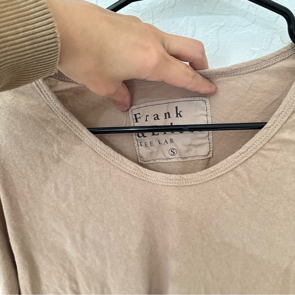 Frank & Eileen High Low Tee Lab Tan Tunic Long Sleeve Shirt Small - Picture 4 of 5